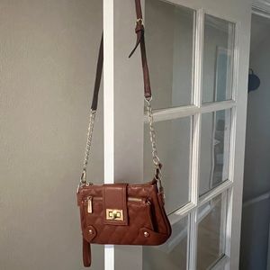 Cross body brown purse